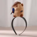Cute Capybara Headband Funny Plush Doll Hair Hoop Spring Creative Hair Accessories - Khaki Capybara