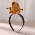 Cute capybara plush headband funny animal hair hoop soft fluffy cartoon hair accessories. - Backpack Capybara Style