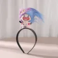 Quirky ugly doll plush hair hoop cute purple blue long hair cartoon headband spring accessory - Blue-Purple Long Hair Ugly Doll