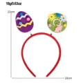 Easter bunny headband with colorful eggs and flower felt decorations for holiday party. 22cm - Flower Rabbit Style
