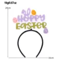 Easter bunny ear and egg letter decorative headband for holiday party props, lightweight 19g. - Letter Rabbit Style