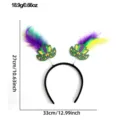 Feather mask headband detail, carnival costume hair accessory with spring and feathers. - Mask Feather Style