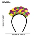 Carnival feather headband party hair accessory colorful festival costume headwear detail view - Colorful Feather Style