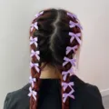 Schattige paarse strik haarspelden set, polyester lint kleine haaraccessoires voor vrouwen. - Paars