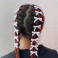 White ribbon bow hair clips set, sweet style mini hairpins for braided hair styling. - White