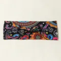 Etnische paisley geprinte gedraaide haarband, boho vintage haaraccessoire voor stijlvolle dames. - Rozerood