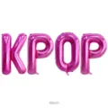 40 inch KPOP pink foil letter balloons for music festival birthday party decor main view - KPOP Letter / 40 Inches / Rose Red