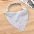 Blauwe bloemige driehoekige haarsjaal met elastiek, schattige landelijke haarband voor dames. - Blauw