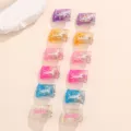 Leuke glanzende snoep haarspelden voor dames, hars eendebek clip set van 12 stuks mode. - Snoepset