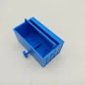 Portachiavi da garage in plastica blu parte di ricambio con molla e meccanismo di apertura - Blu