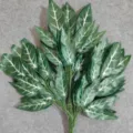 Artificial green leaves bundle fake plant branches for home indoor decor landscape landscaping decoration - White Core Mango Leaves 12 Branches