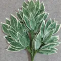 Artificial mango leaves green plant branches decorative foliage for landscaping decor new - White Edge Pattern Mango Leaves 12 Branches