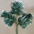 Artificial green mango leaves branches faux plant foliage home decor floral arrangement - White Tip Mango Leaves 12 Branches