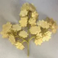 Artificial golden maple leaf branch fake foliage plastic plant decoration for home garden - 12 Pieces/Pack / Gold