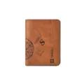 Portafoglio uomo retro in pelle PU porta carte vintage marrone per documenti passaporto - Caffè Chiaro