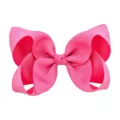 Rosa Ripsband Haarschleife 6 Zoll Boutique Haarspange für Mädchen Mode Haarschmuck Accessoires - Leuchtendes Rosa (6)