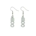 Halloween white enamel BOO letter silver hook earrings drop dangle fashion jewelry gift - BOO Letter Style / White
