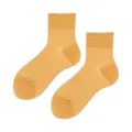 Women's solid color mid-tube socks, thin breathable mesh design, comfortable and stylish. - 35-40 / Turmeric