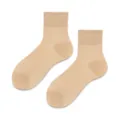 Women solid color short socks breathable cotton ankle socks casual daily wear basic hosiery - 35-40 / Nude