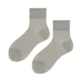 Women solid color mesh short socks breathable cotton summer thin socks casual daily wear - 35-40 / Smoke
