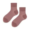 Women's solid color mesh short socks breathable summer thin comfortable cotton socks. - 35-40 / Dusty Pink