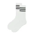 Unisex aspro-mayra mesia katsitsia me tria riges gia athlitiki kai kathimerini xrisi tora. - One Size (37-43) / Λευκό