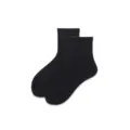 Calcetines negros media cana mujer, algodon transpirable casual diario estilo par. - Talla Única (35-40) / Tobillero / Negro