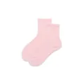 Cómodos calcetines rosas de mujer en algodón transpirable para uso diario y moda casual. - Talla Única (35-40) / Tobillero / Rosa Claro