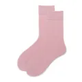 Damen einfarbige rosa Wadenstrümpfe, lässige Baumwoll Socken für Frühling und Herbst Alltag. - Einheitsgröße (35-40) / Kakaopulver