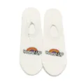 White low cut socks for men and women, featuring cute rainbow and letter print design. - 37-42 / White Word Up