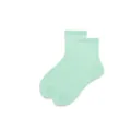 Calcetines de tubo medio verde menta liso para mujer, calcetines casuales de algodón transpirables. - Talla Única (35-40) / Tobillero / Verde claro