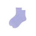 Calcetines de tubo medio de color lila claro para mujer, calcetines de algodón transpirables diarios. - Talla Única (35-40) / Tobillero / Violeta Claro