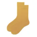 Klassische einfarbige senfgelbe Damensocken, weiche Baumwolle für den Alltag, atmungsaktiv. - Einheitsgröße (35-40) / Vanillegelb