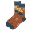 Artistic Van Gogh portrait print crew socks, colorful streetwear cotton socks for men and women. - 37-43 / Middle-aged Van Gogh