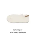 Fantasmini in cotone da donna, calzini bassi estivi traspiranti con linguetta sul tallone. - 35-40 / Bianco Sporco