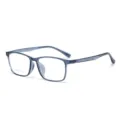 Montatura per Occhiali Ottici Flessibili TR90 Leggera da Vista Unisex Stile Moderno - Solo Montatura / Transparent Blue