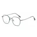 Montatura per occhiali poligonale in titanio beta ultraleggera occhiali da vista eleganti - Verde Gunmetal