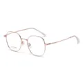 Montatura per occhiali da vista in titanio leggero, stile elegante con filtro luce blu. - Montatura Oro Rosa
