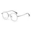 Montatura per occhiali tonda in titanio leggero ottica luce blu per uso quotidiano - Montatura Canna di Fucile