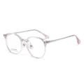 Occhiali da vista montatura completa ultraleggeri stile coreano rosa trasparente. - Montatura Rosa Trasparente Argento
