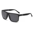 Occhiali da sole quadrati polarizzati uomo moda guida con montatura nera opaca - Montatura Nero Opaco Lenti Grigio Nero