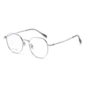 Occhiali da vista alla moda in titanio, montature metalliche per look chic e quotidiano. - Montatura Argento
