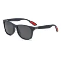 Occhiali da sole sportivi polarizzati da uomo protezione UV400 guida all'aperto moda - Montatura Blu Sabbia Lente Grigia