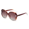 Donna occhiali da sole moda oversize lenti sfumate marroni montatura TR90 leggera chic. - 2117 Montatura Marrone Sfumato Lente Marrone Sfumato