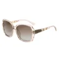 Lunettes de soleil oversize tendance pour femme avec verres dégradés et branches strassées - Monture Thé Verre Thé Dégradé