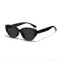 Occhiali da sole neri cat-eye retrò da donna, occhiali da sole vintage eleganti con protezione UV. - Nero