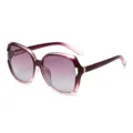 Occhiali da sole oversize sfumati da donna, montatura grande ed elegante per estate. - 2117 Montatura Rosa Sfumato Lente Rosa Sfumato