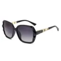 Occhiali da Sole Donna Grande Montatura Nero Sfumato Protezione UV Variante Modello - Montatura Nera Grigio Sfumato