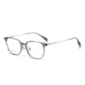 Stile coreano montatura in titanio ultra leggero donna occhiali da vista trasparenti completi - Grigio trasparente