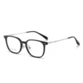 Occhiali da vista leggeri in titanio da donna, elegante montatura nera completa alla moda. - Nero